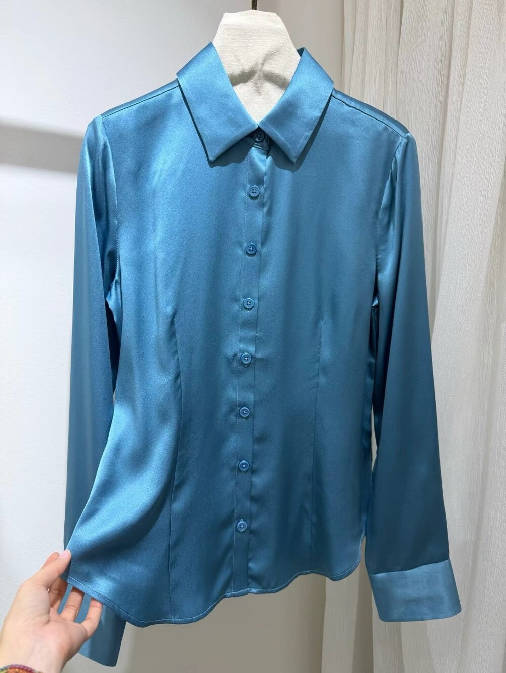 Reformation Raya Silk Button-Up Shirt - Picture 9 of 12